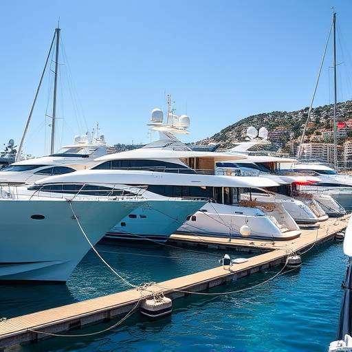 Vue du port de Saint-Tropez avec des yachts de luxe amarrés